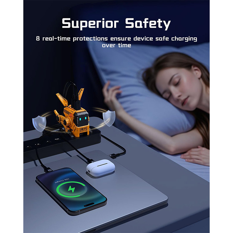 خرید شارژر GravaStar Alpha65 - دارای دو شاخه و سه شاخه - نسخه War Damaged Yellow